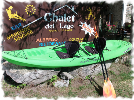 Canoa Kayak Albergo ristorante Chalet del lago Ceresole Reale Parco Nazionale Gran Paradiso Canoe e Kayak